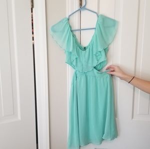 Aqua blue mini dress